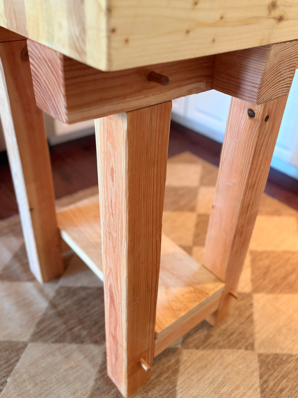 Timber Frame Butcher Block Kitchen Island