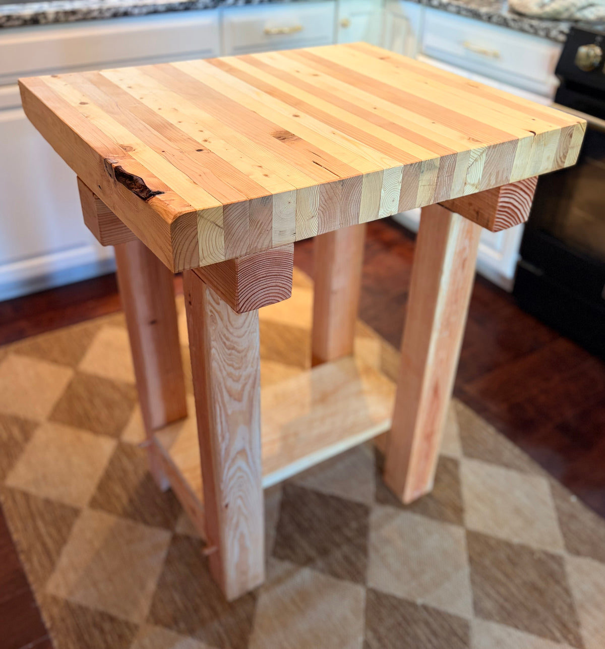 Timber Frame Butcher Block Kitchen Island
