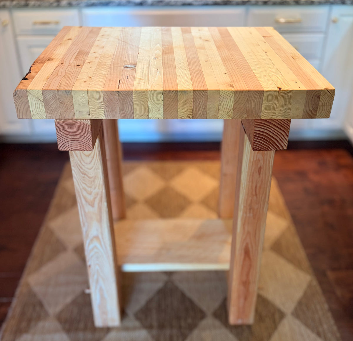 Timber Frame Butcher Block Kitchen Island