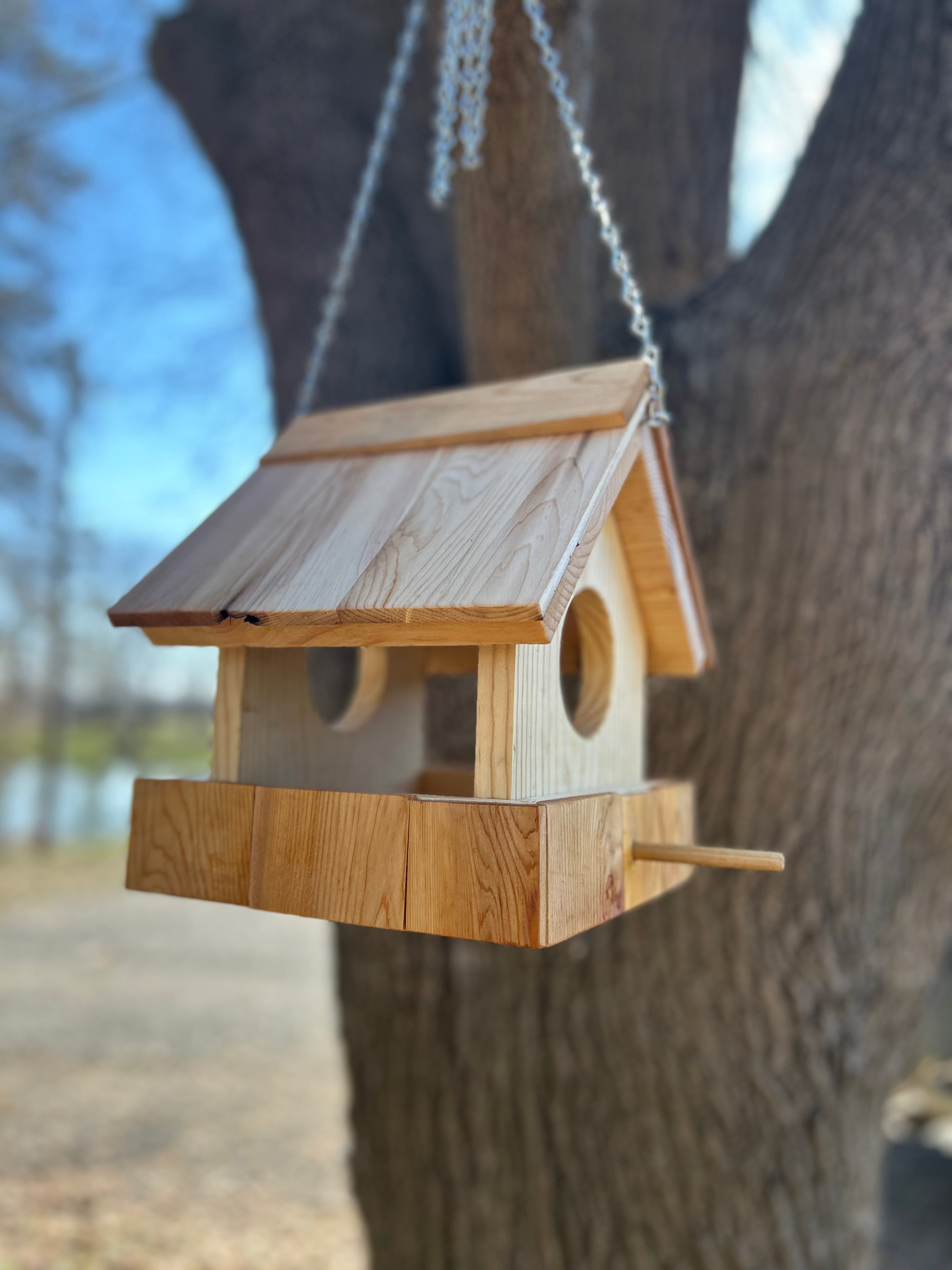 Handcrafted Wooden Bird Feeder